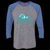 Unisex Triblend Three-Quarter Raglan T-Shirt Thumbnail