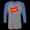 Unisex Triblend Three-Quarter Raglan T-Shirt Thumbnail