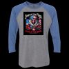 Unisex Triblend Three-Quarter Raglan T-Shirt Thumbnail