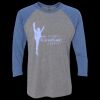 Unisex Triblend Three-Quarter Raglan T-Shirt Thumbnail