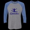 Unisex Triblend Three-Quarter Raglan T-Shirt Thumbnail
