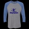 Unisex Triblend Three-Quarter Raglan T-Shirt Thumbnail