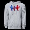 Icon Unisex Lightweight Loopback Terry Full-Zip Hooded Sweatshirt Thumbnail