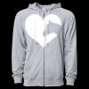 Icon Unisex Lightweight Loopback Terry Full-Zip Hooded Sweatshirt Thumbnail